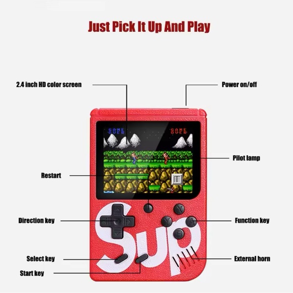 Retro Handheld Game Console Built-in 400 FC Games 3.0 Inch LCD Screen Video Game - Picture 2 of 4